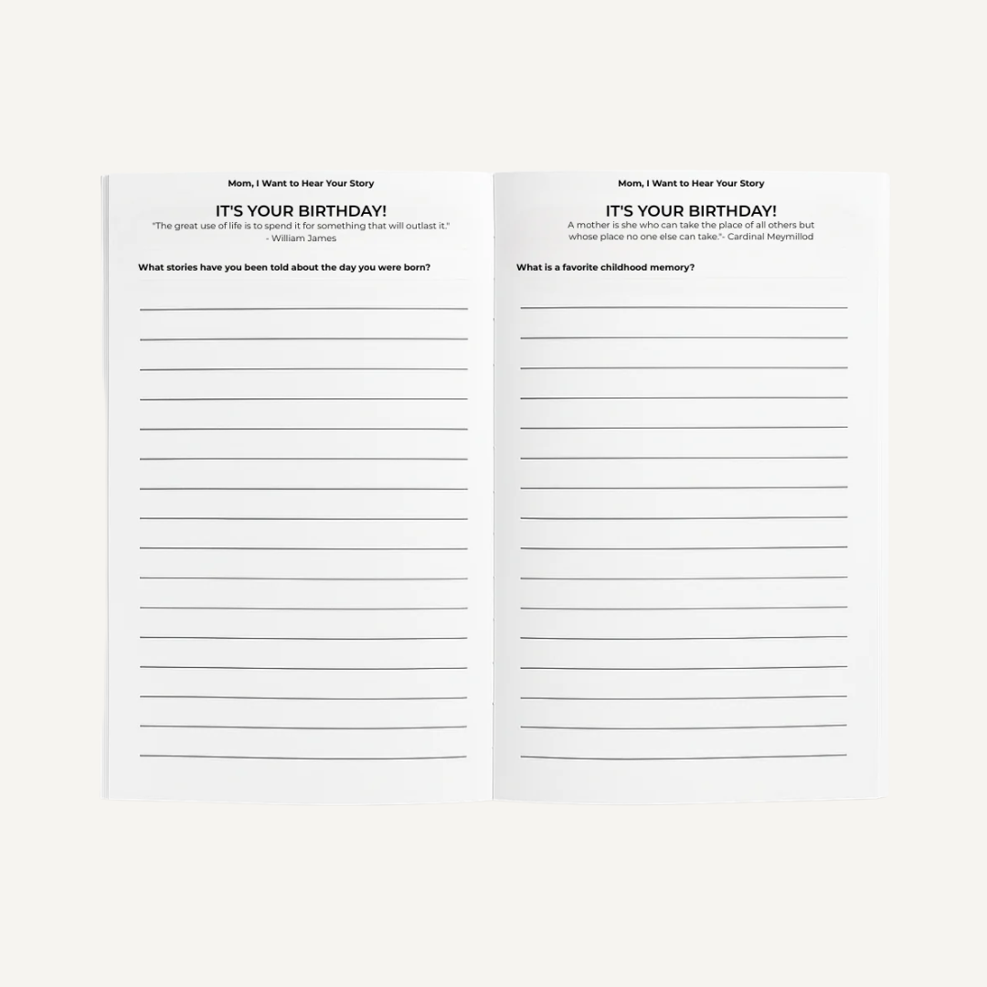 “I Want To Hear Your Story” Keepsake Journal