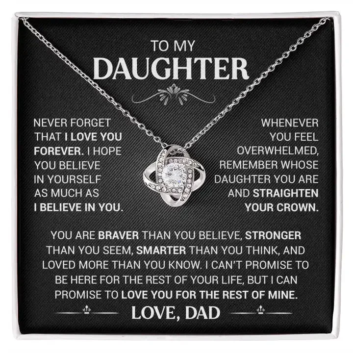 "To My Daughter" I Love You Necklace