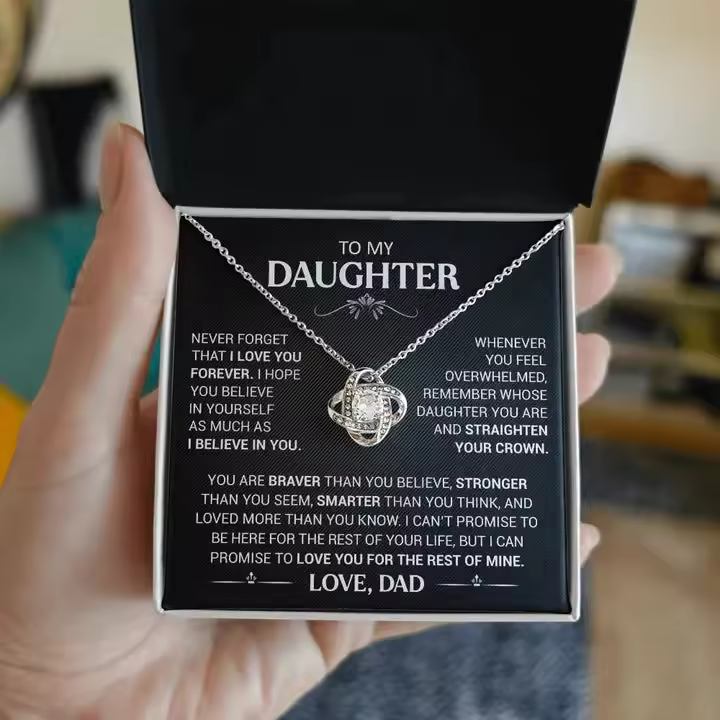 "To My Daughter" I Love You Necklace